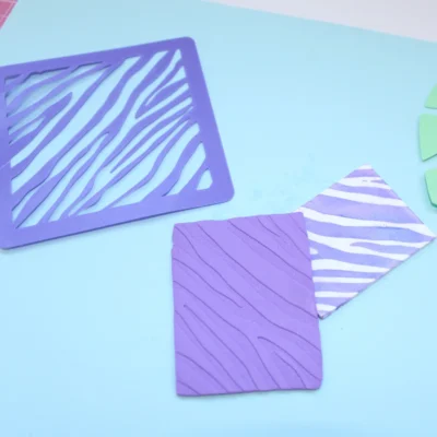 estampado cebra arcilla polimerica