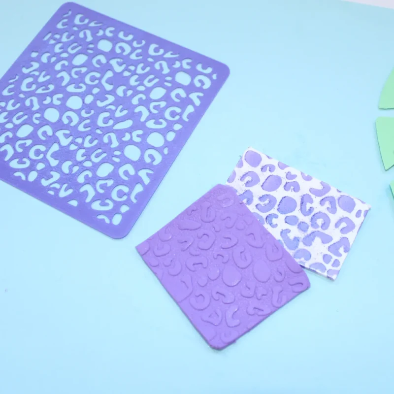 estampado leopardo arcilla polimerica