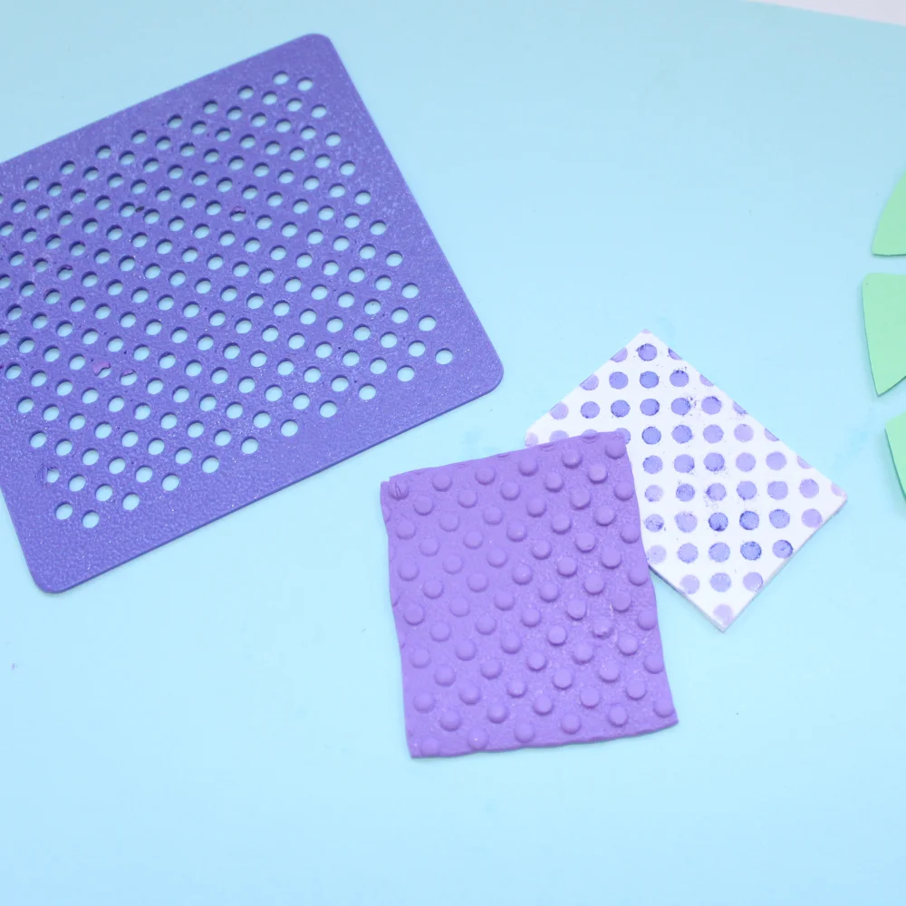 estampado puntos arcilla polimerica