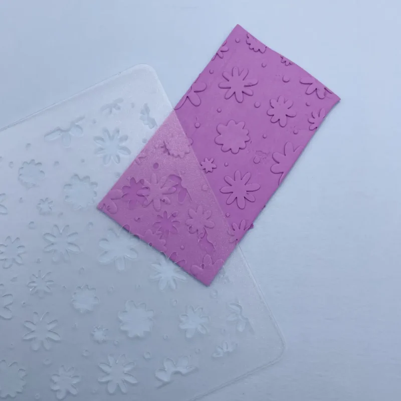 Stencil flores arcilla polimerica