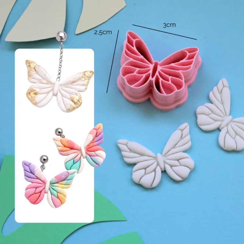cortador mariposa para pendientes de arcilla polimérica