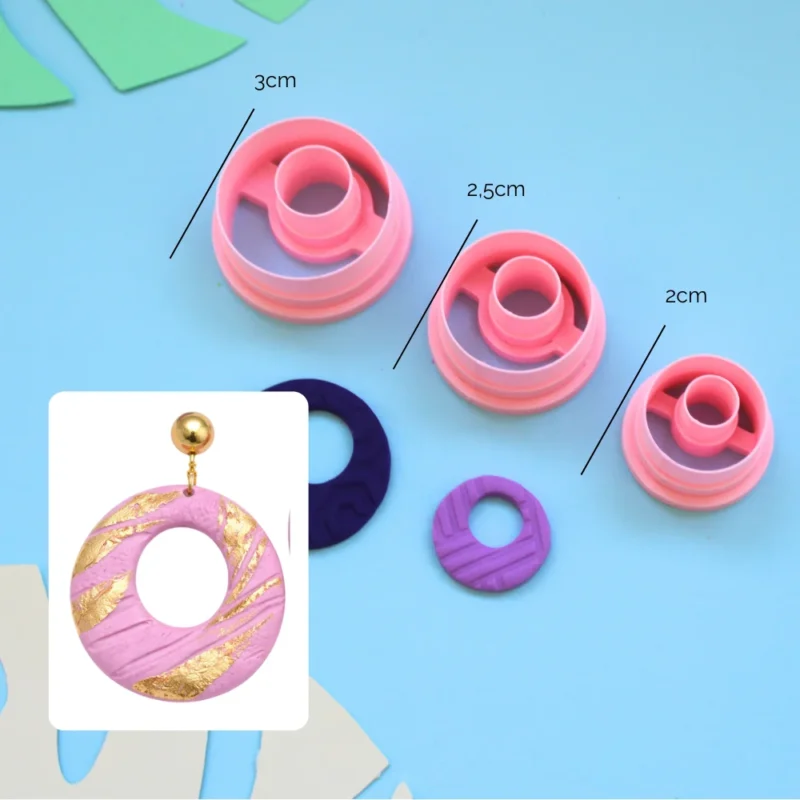 cortador circulo pendientes arcilla polimerica