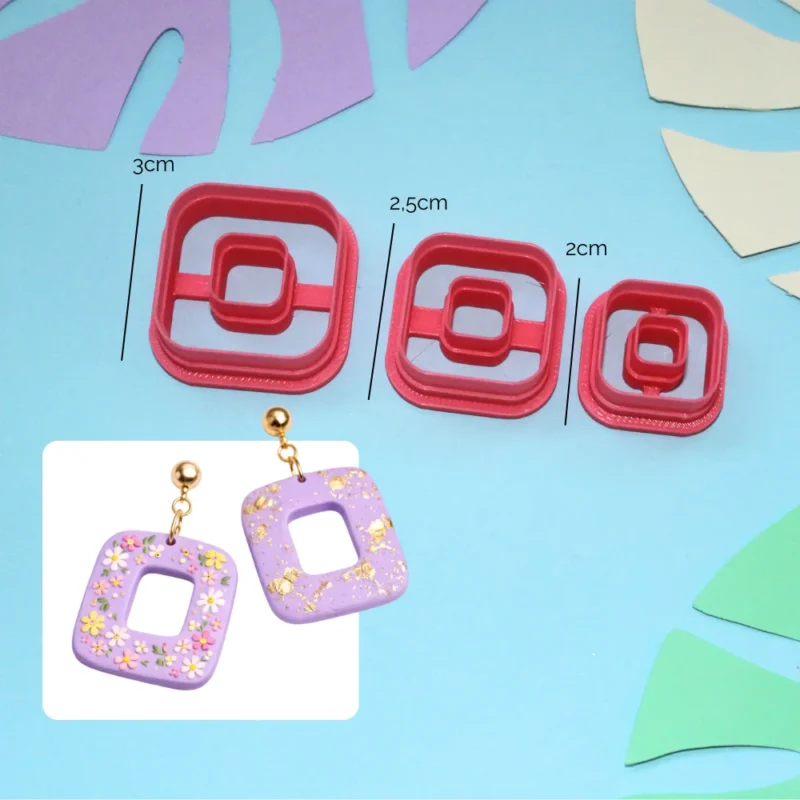 cortador cuadrado para pendientes de arcilla polimerica