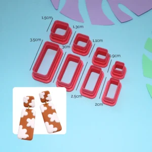 cortador rectangulo para pendientes de arcilla polimerica